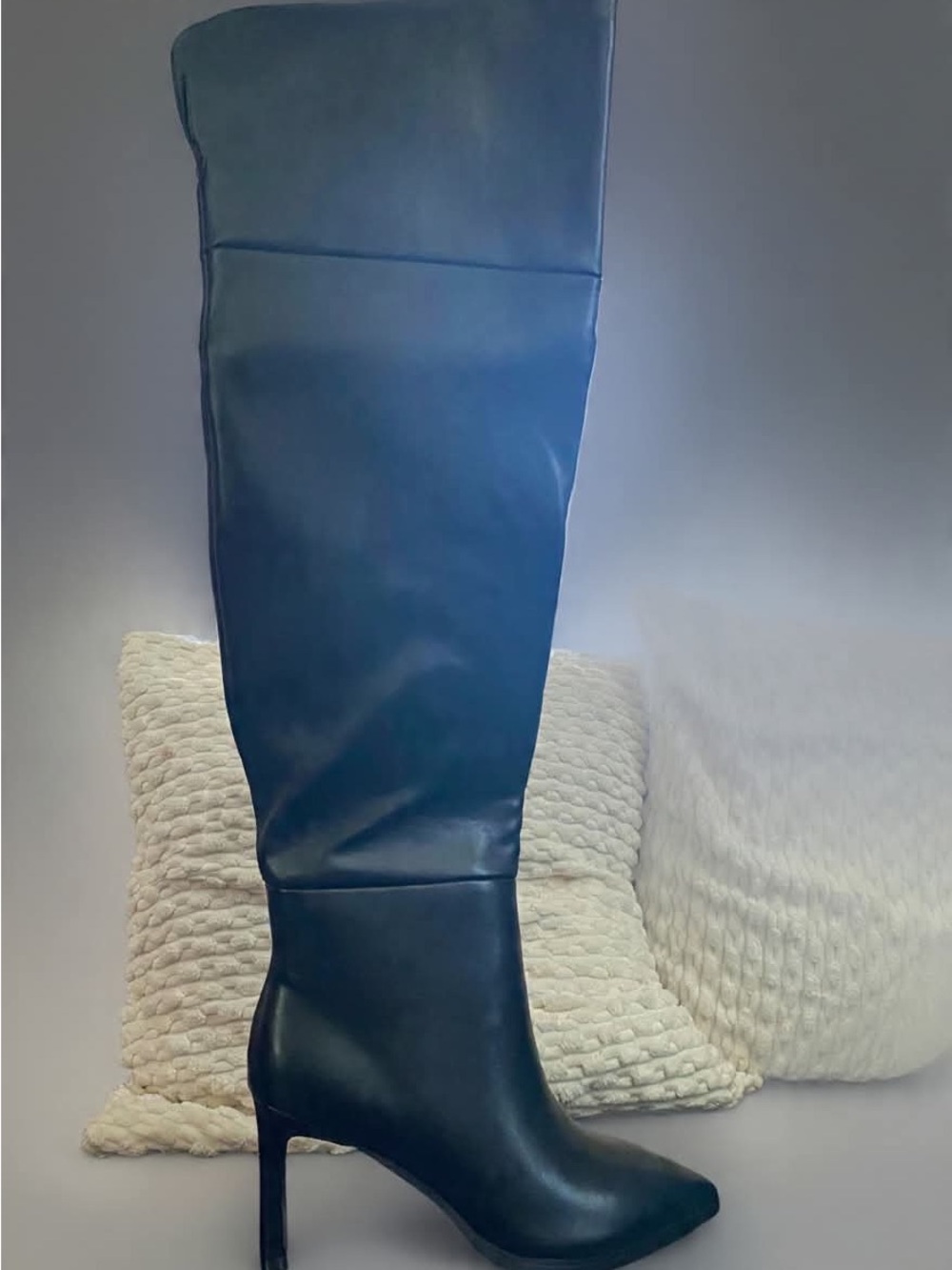 Tall Black Stiletto Knee-High Boot - Women's Fashion Boot